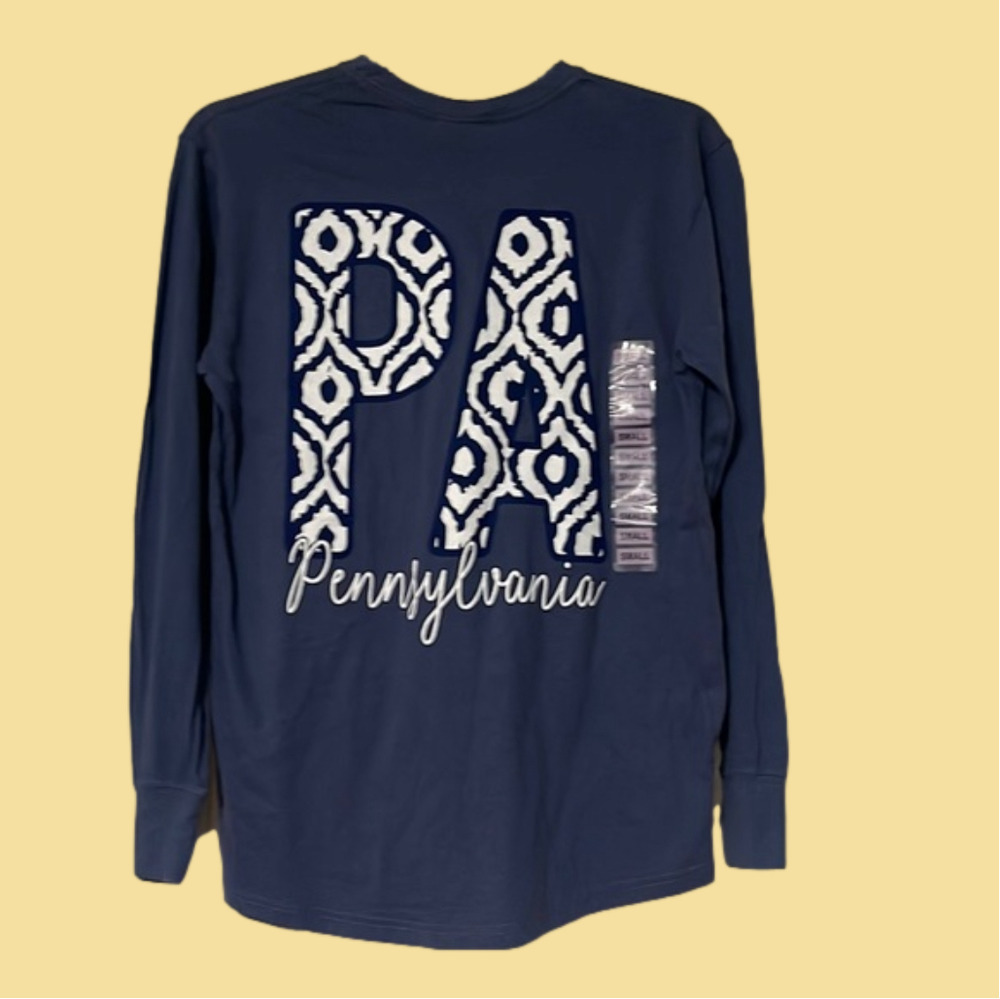 NWT PA Pennsylvania long sleeve tshirt S